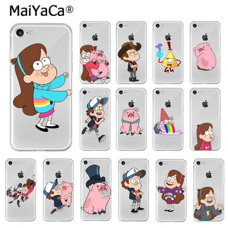 MaiYaCa Гравити Фолз Мэйбл Диппер Waddles Свинья мягкий чехол для телефона из ТПУ для iPhone X XS MAX 6 6s 7 7plus 8 8Plus 5 5S SE XR