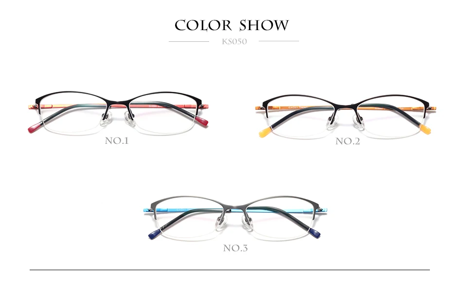 Kisunrise Titanium Alloy Optical Glasses Frame Women Ultralight Round Myopia Prescription Eyeglasses Eyewear KS050