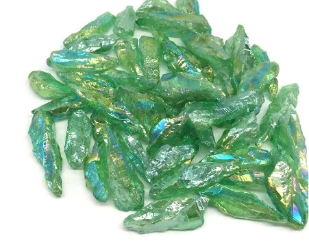 green 50 г Радужный кристалл с Аура-кварцем обрушенные камни с титановым покрытием - Цвет: green