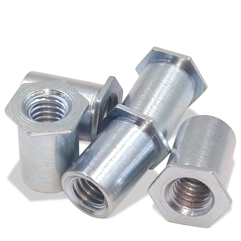 10PCS-M2*4/5/6/7 оцинкованная через отверстие давление заклепочная шпилька/давление