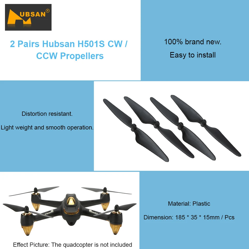 2 пары H501S-05B H501S-06B CW CCW лопасть пропеллера RC часть для Hubsan H501S Дрон Квадрокоптер |