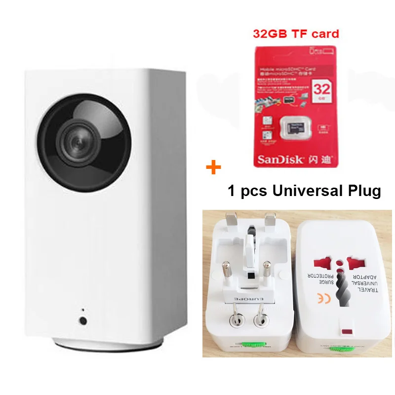 add 32GB Universal Оригинальная смарт-камера Xiao mi jia Dafang 1080P HD, интеллектуальная домашняя wifi умная камера, монитор ночного видения для mi Home - Цветной: add 32GB Universal