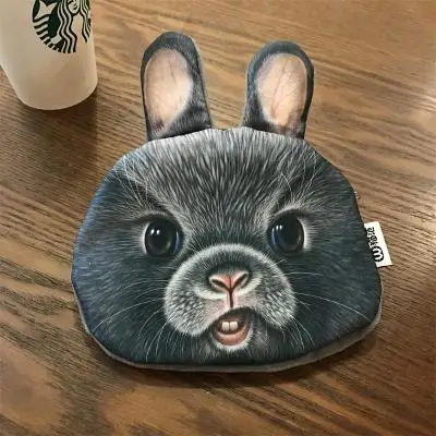 cute wallet 13 Хлопковый тканевый кошелек с 3D-принтом животных для девочек, Женский Детский кошелек, кошелек на молнии, кошелек с покемоном, сумочка для монет, собаки, кошки, фиолетового цвета - Цвет: cute wallet 13