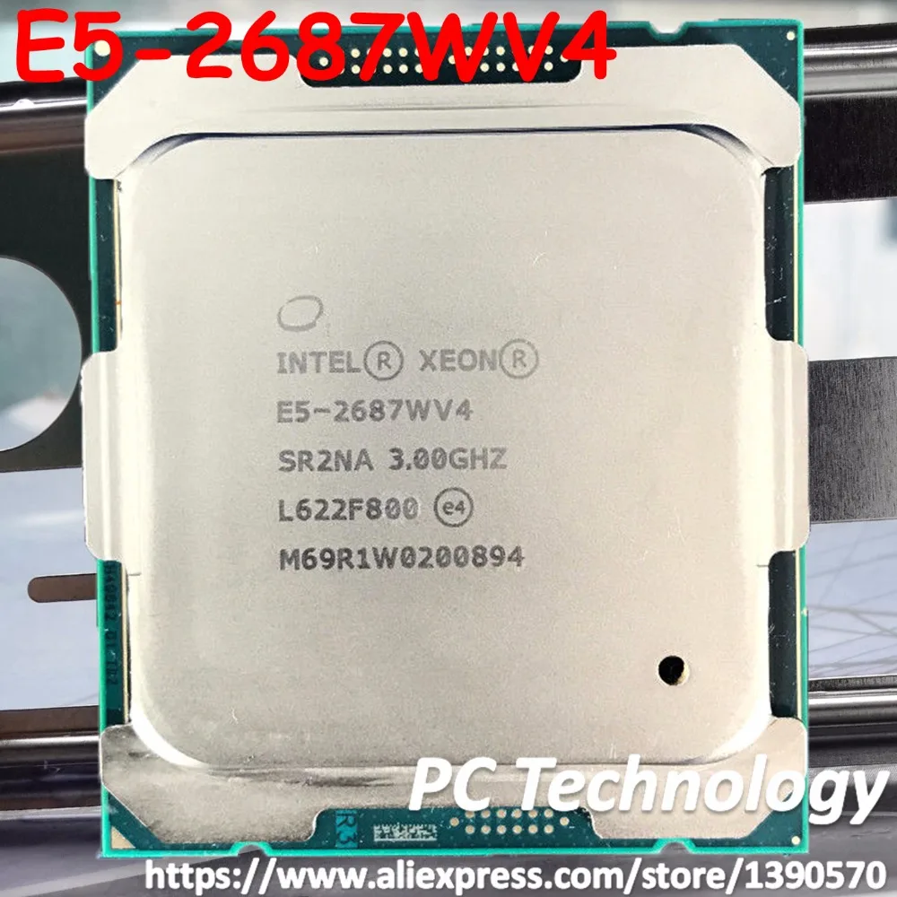 E5-2687WV4 Original Intel Xeon E5 2687WV4 3,00 GHZ 12-Core 30MB SmartCache E5 2687W V4 FCLGA2011-3 TPD 160W, 1 año de garantía