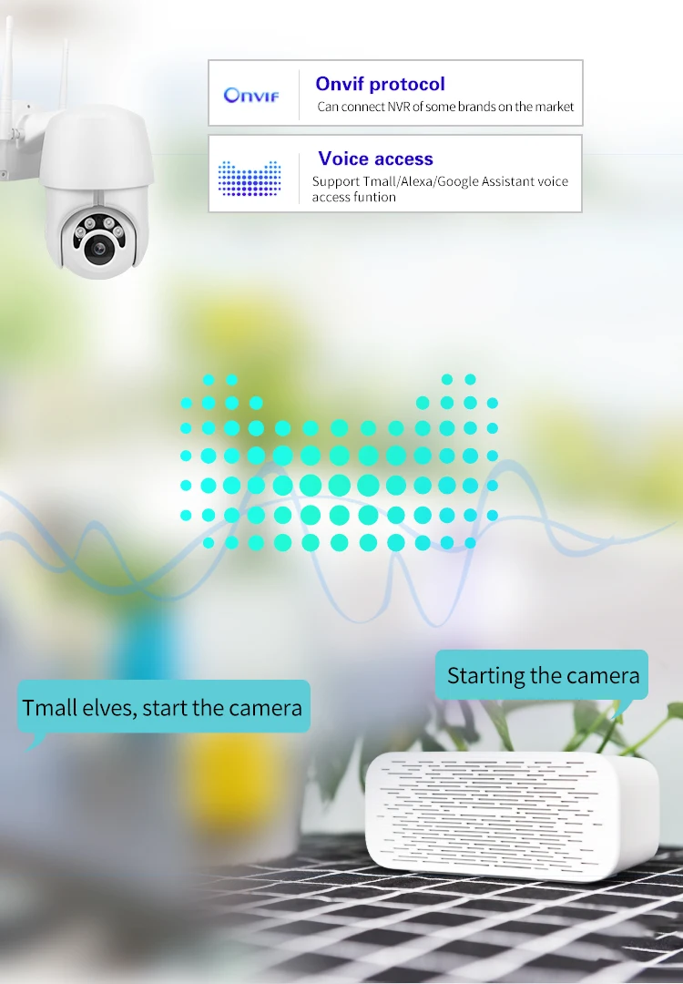 Встроенный микрофон динамик 2MP беспроводной ip ptz-камеры IR vision наружная камера сетевой безопасности Автоматическое отслеживание PTZ камера