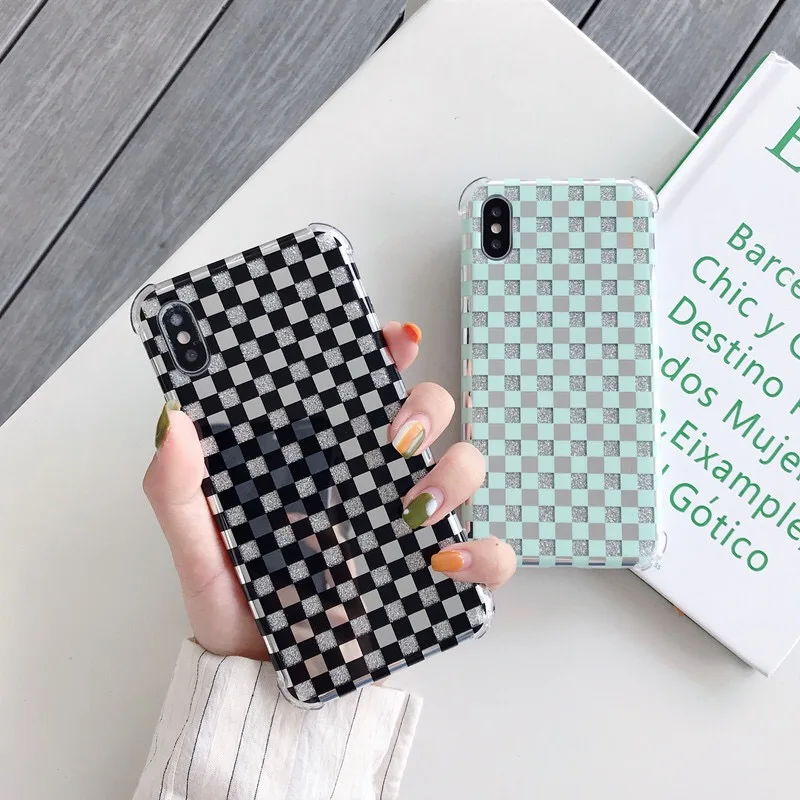 Gliter чехол из закаленного стекла для iphone X XS Max XR телефона квадратный Роскошный iPhone