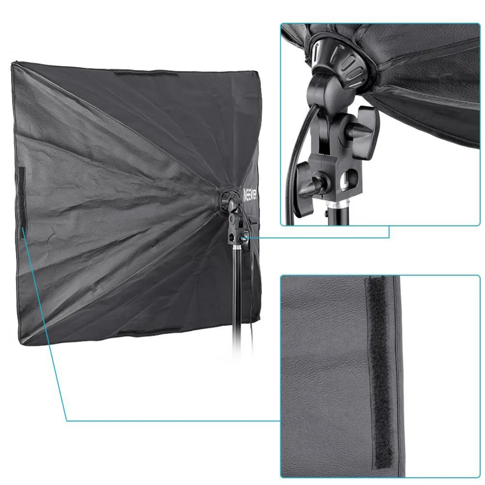Neewer 350 W 5500 K Фотостудия Освещение софтбокс комплект: 24x24 дюйма/60x60 см Софтбокс