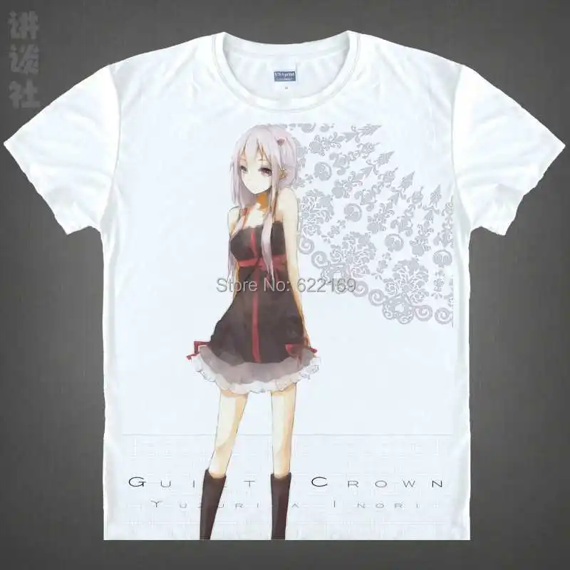 Футболка из аниме японский вин Корона Shu Ouma Inori Yuzuriha хлопковая рубашка с коротким