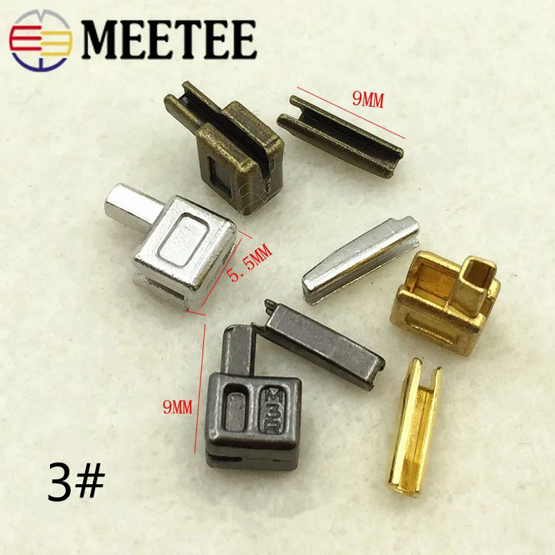 Meetee 10 шт. 3#5# нейлоновая Смола молния один открытый Слайдер Молния Разъем ремонт аксессуар вставка коробка контактный фиксатор Замена Комплект