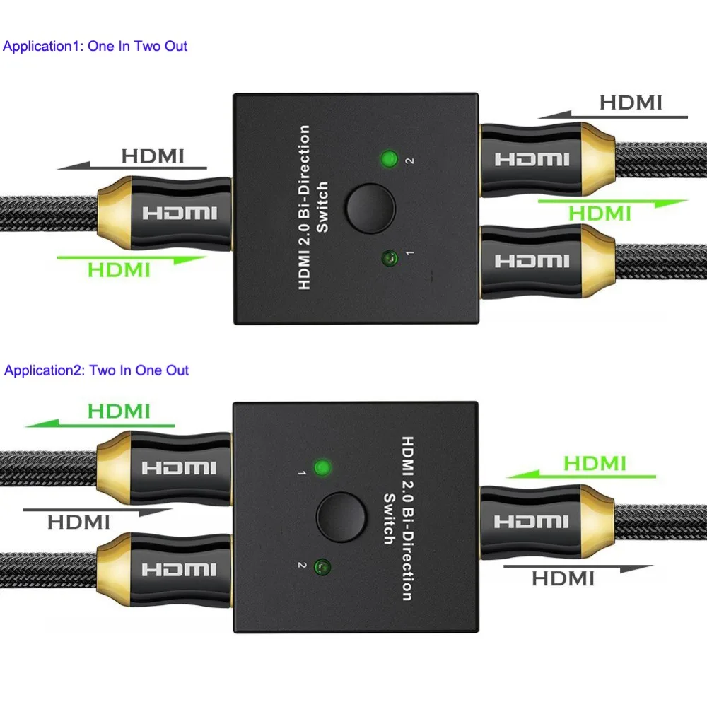 PUZHIJIE mini hdmi Switch 2x1 or 1x2 HDMI Bi-Directional Switcher supports 4K2K 3D 2.0 switcher splitter | Электроника