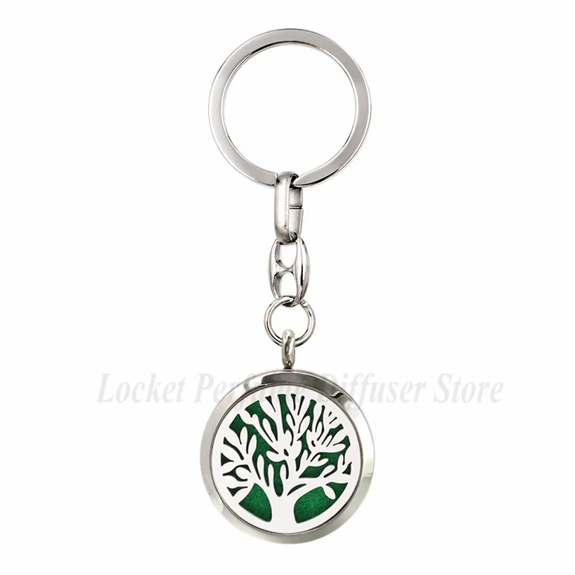 Tortoise Tree of Life Dragonfly 30mm 316L Stainless Steel Aromatherapy Diffuser Locket Keychain Keyrings Jewelry 10pcs Pads | Украшения и