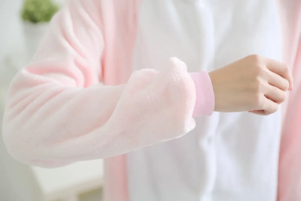 Взрослые розовой свинки фланелевые пижамы Все в одном Pyjama костюмы Костюмы для