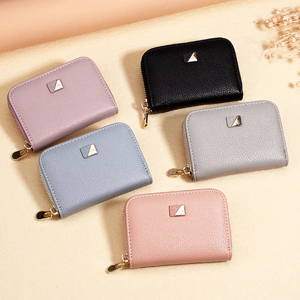 Женский короткий кошелек Cartera Mujer маленький мини на молнии с отделением для карт
