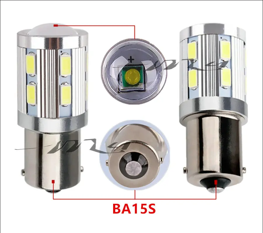2 шт. 1156 BA15S яркие светодиодные лампы p21w R5W с поворотом на 360 градусов|light bulb
