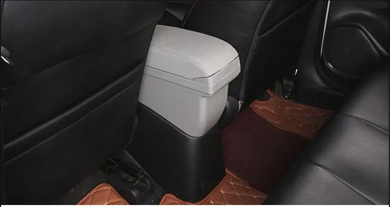 Для Skoda Rapid Spaceback подлокотник коробка+ 3USB черный кожаный центр ящик для хранения модификации