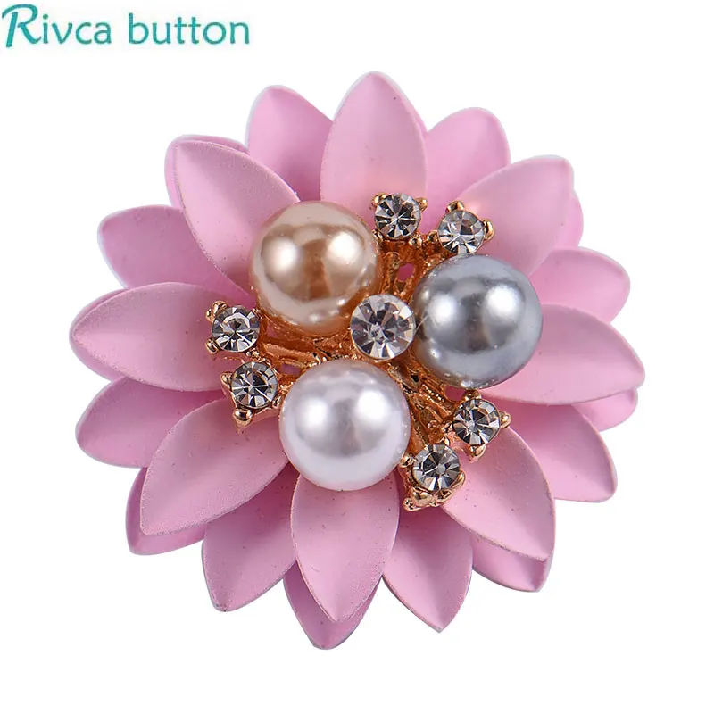 D04394 Rivca Snap Ginger Button 18 мм Цветок Модные ювелирные изделия кнопки кожаные браслеты