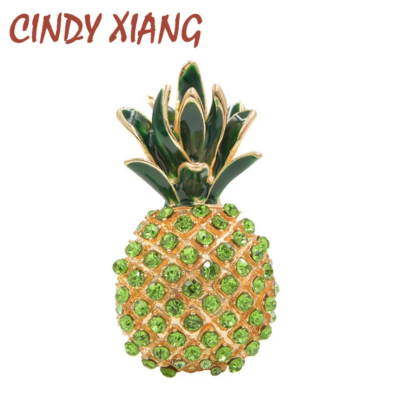Женская брошь &quotАнанас&quot CINDY XIANG интересное украшение со стразами и эмалью для