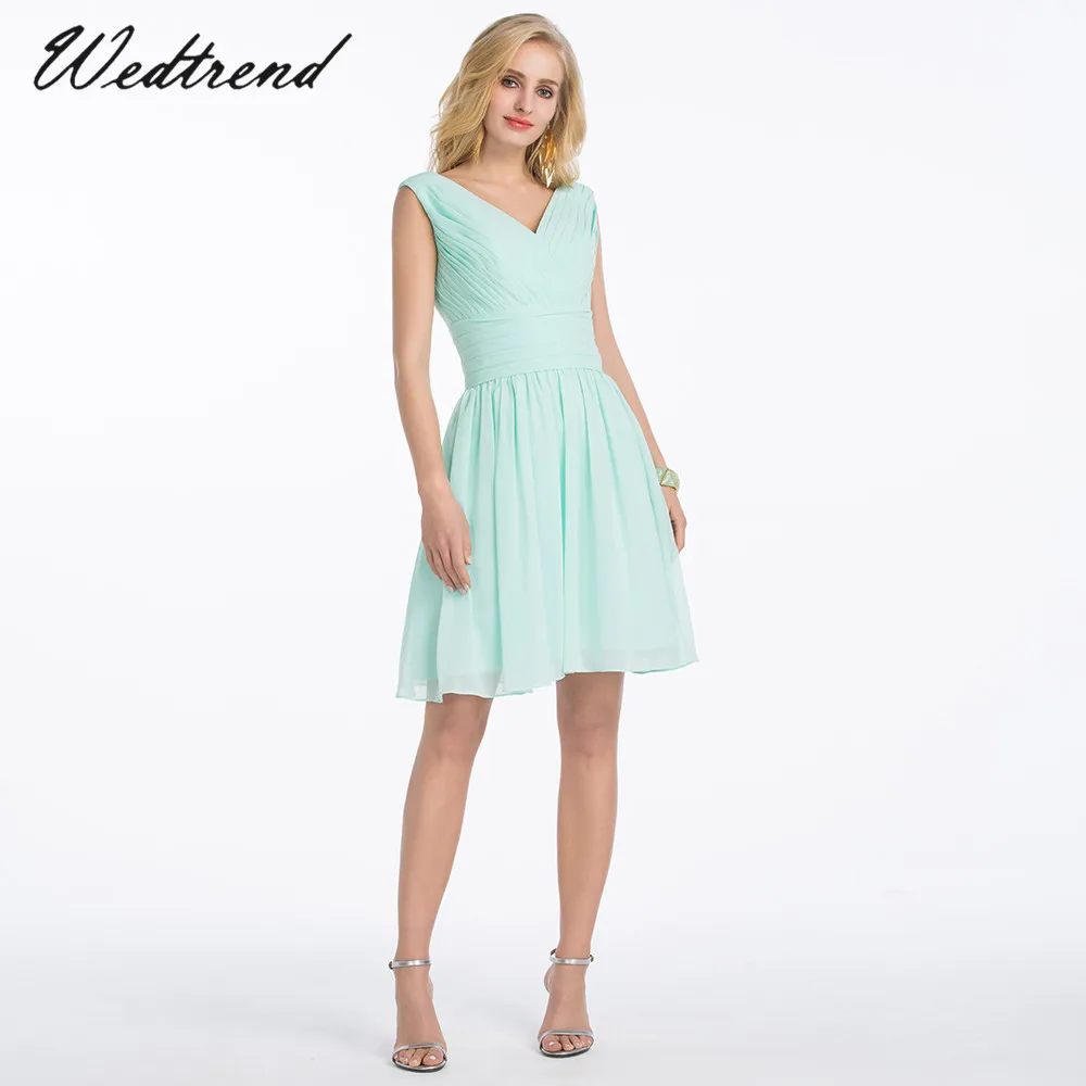 Wedtrend мятно зеленого цвета короткое платье для выпускного вечера 2019 abiti da cerimonia sera