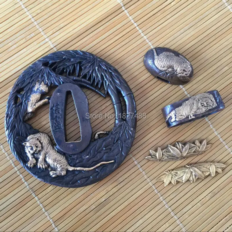 Японская Бриллиантовая медная фурнитура Tsuba Fuchi украшения Кашира Menuki аксессуары