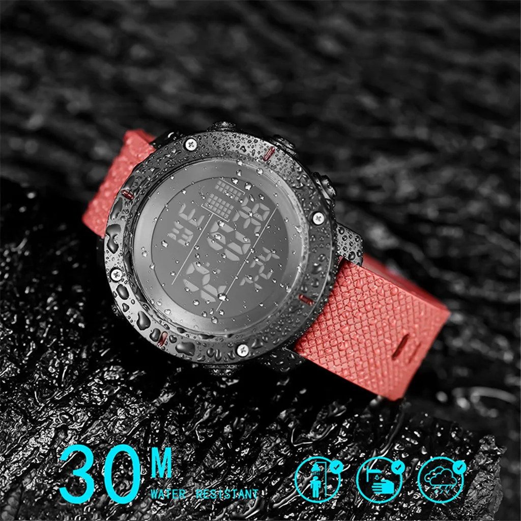 Модные высококачественные мужские водонепроницаемые электронные часы серии 30 м