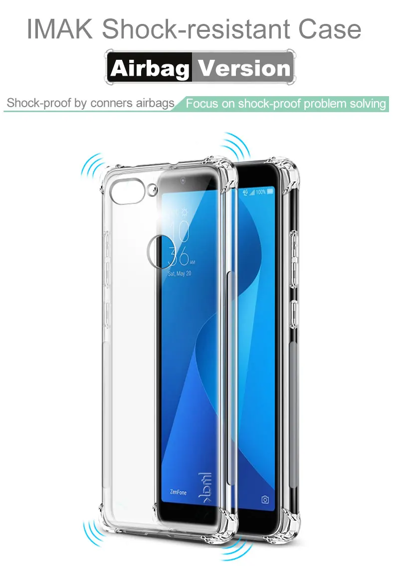 Imak Чехол для Asus Zenfone Max плюс M1 крышка anti-падая водителя Защитная крышка для Asus Zenfone Max плюс m1 ZB570TL X018D