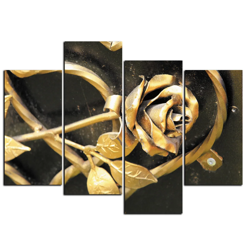 Новая Картина на холсте с изображением Золотой розы настенные картины для