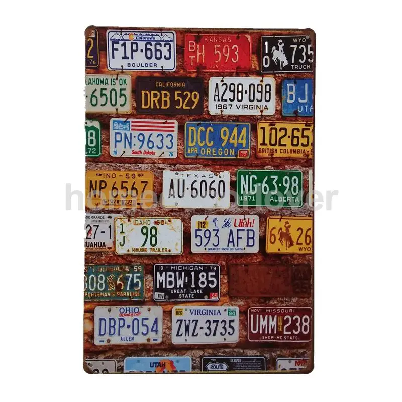 Винтажная металлическая Оловянная табличка 20х30 см настенный художественный