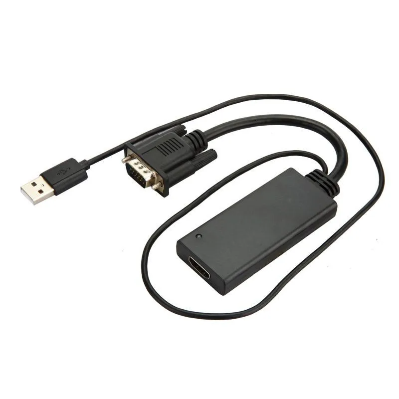 VGA к HDMI 1080P USB адаптер питания конвертер кабель для компьютера ПК ноутбука |