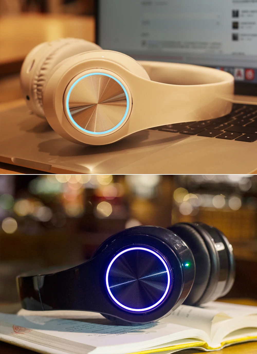 Беспроводные Bluetooth наушники, TF карта, стерео переносная папка, гарнитура, наушники с микрофоном для мобильного телефона, компьютера, телевизора