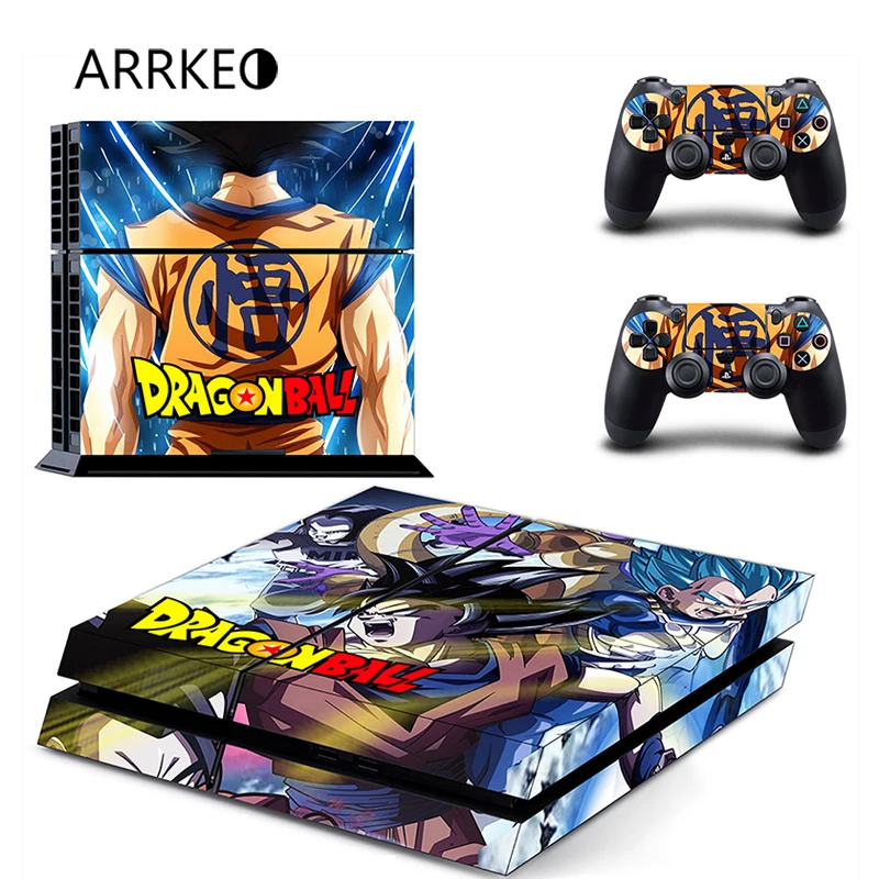 ARRKEO Dragon Ball Супер Saiyan Виниловая Наклейка для PS4 стикеры аксессуары для playstation 4 PS 4 консоль+ 2 шт. контроллеры Скины