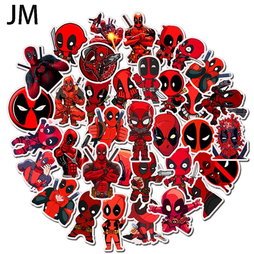 35Pcs Deadpool Marvel Sticker notebook Computer Suitcase Refrigerator Bike sticker | Игрушки и хобби