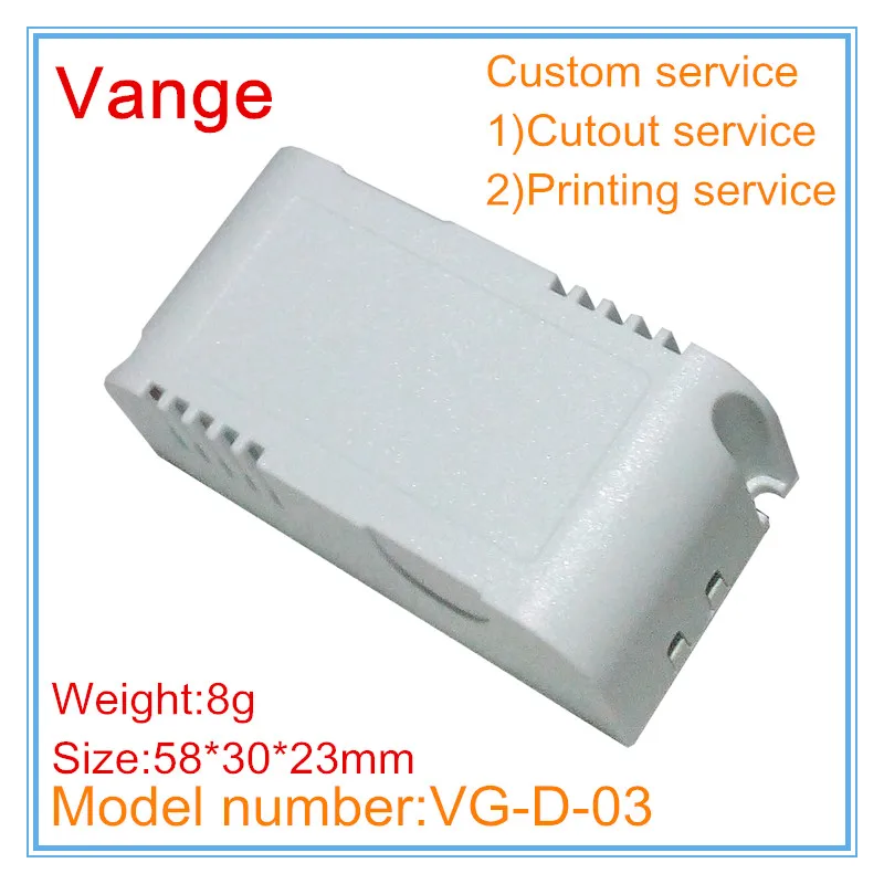 50pcs/lot molding shell box 58*30*23mm IP54 fireproof PC plastic instrument housing diy for led drive module | Обустройство дома