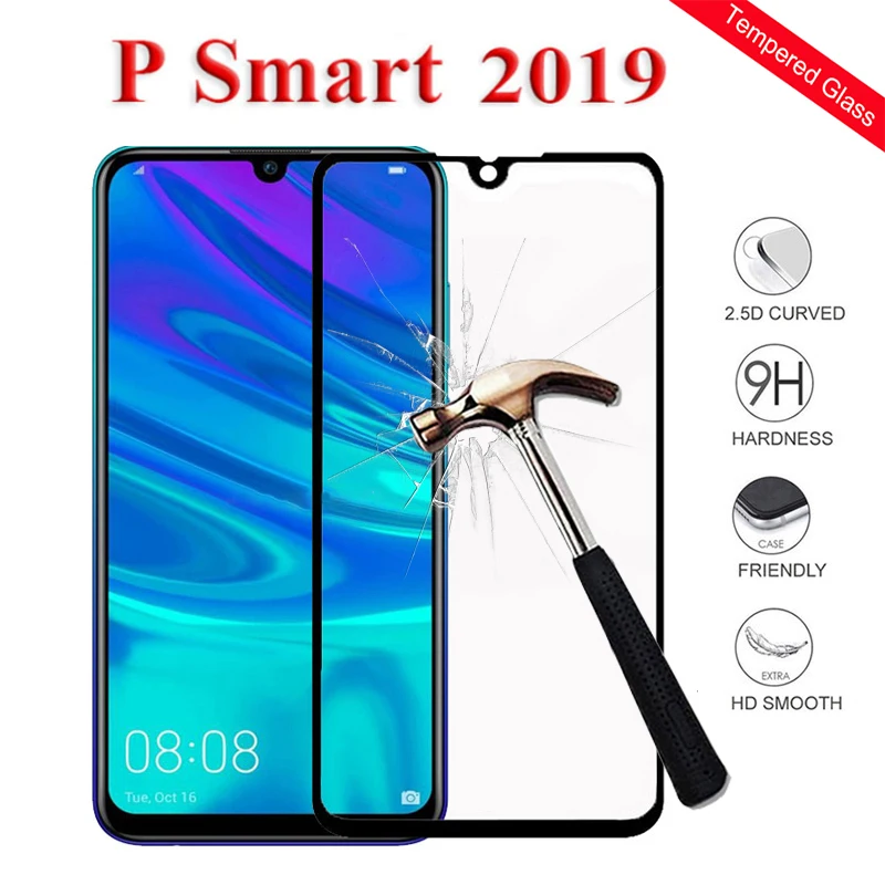 Полное Защитное стекло для huawei Y6 Y9 P Smart стекло для P Smart Plus Nova 4 3i Honor 8X 8A закаленное защитное стекло