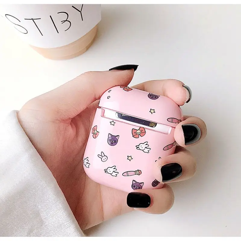 Милый розовый чехол Sailor Moon для airpods Мультяшные аксессуары Airpods Pro сумка зарядки