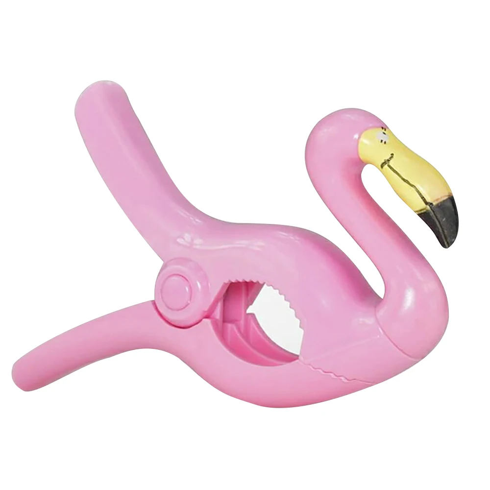 Flamingo style 1 шт. пластиковое милое пляжное полотенце с изображением животных Стёганое одеяло зажимы зажим для предотвращения ветра зажим для одежды прищепки сушки стойки удерживающий зажим - Цвет: Flamingo style