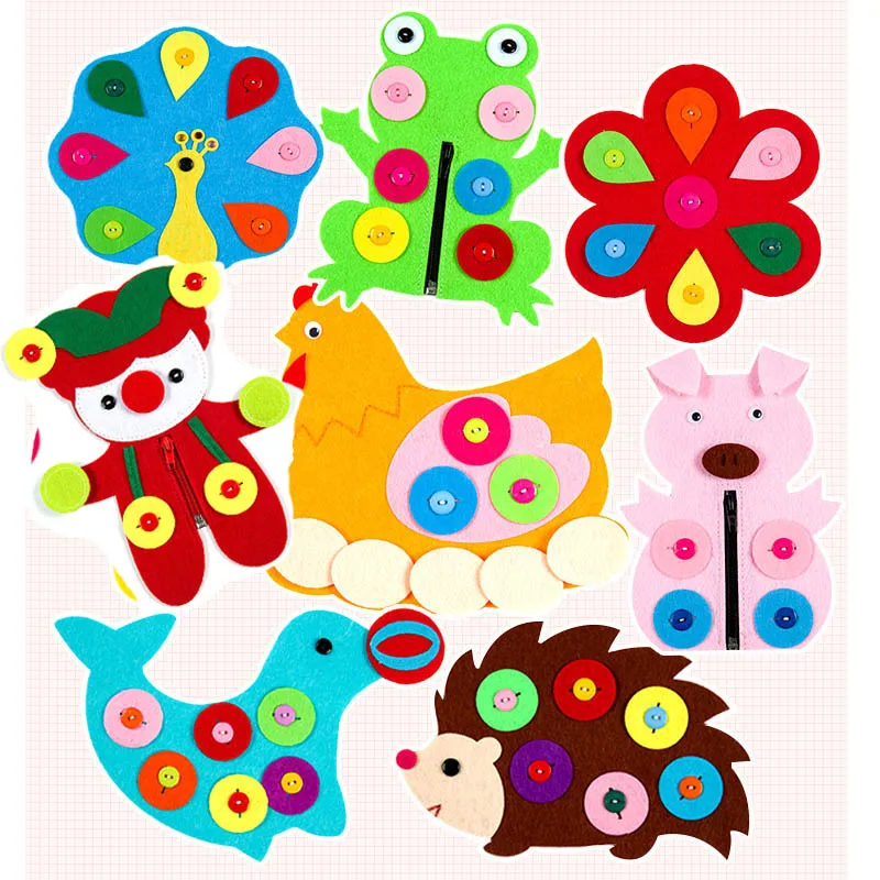 Фетровая ткань ручной работы с изображением леса животного декор для детского
