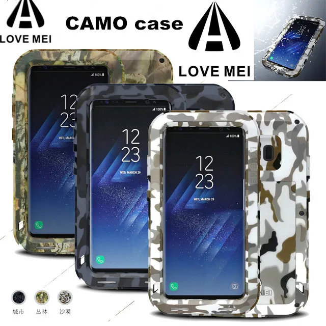 Металлический бронированный чехол LOVE MEI для Samsung Galaxy S8 Plus ударопрочный