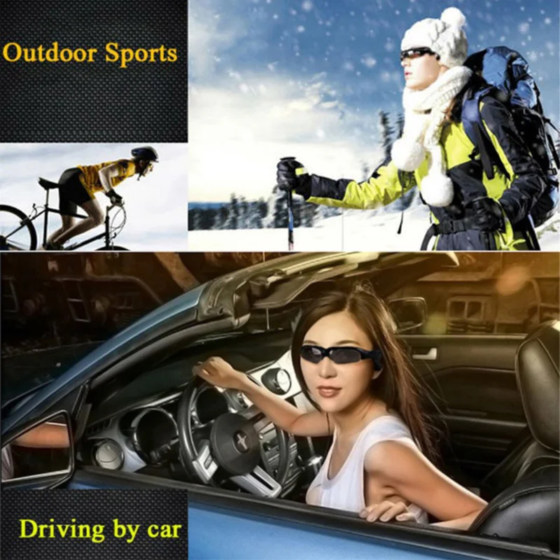 Sport Wireless Bluetooth Headset Stereo Earphones Outdoor Sunglasses Handsfree Headphones for Xiomi Samsung Sony Oneplus 5 Phone |