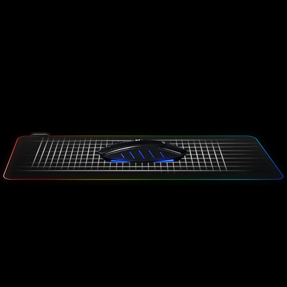 1pcs RGB Large Glowing LED Extended Mousepad Non-Slip Rubber Base Computer Keyboard Pad Mat Soft Gaming Mouse | Компьютеры и офис