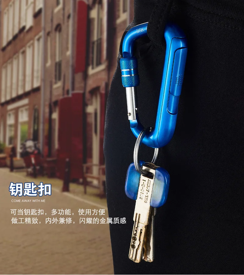 Новинка, креативная альпинистская пряжка, USB Зажигалка, ветрозащитная Электронная зажигалка для сигарет, брелок, нагревательный провод, уличная зажигалка