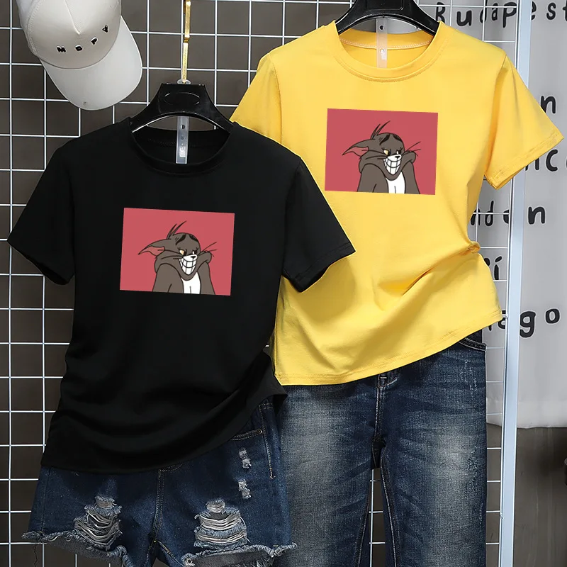 FAMINGKA летняя парная рубашка женская мультяшная мышь принт ulzzang девушка o образным