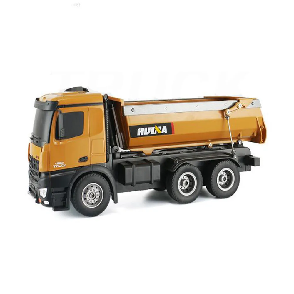 HuiNa 1573 RC автомобиль 1/14 2,4G 10CH щеточный грузовик металлический бульдозер зарядка RTR грузовик строительная машина для детей игрушки