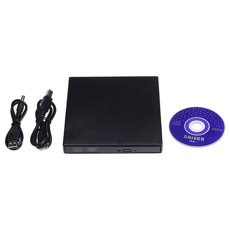 USB2.0 Внешний DVD комбинированный CD RW привод ROM драйвер для ПК/ноутбука черный