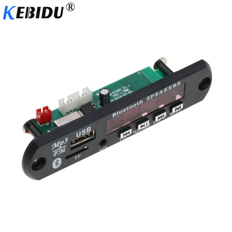 Kebidu беспроводной Bluetooth V4.1 5-12 в MP3 WMA WAV декодер плата модуль аудио USB TF радио FM
