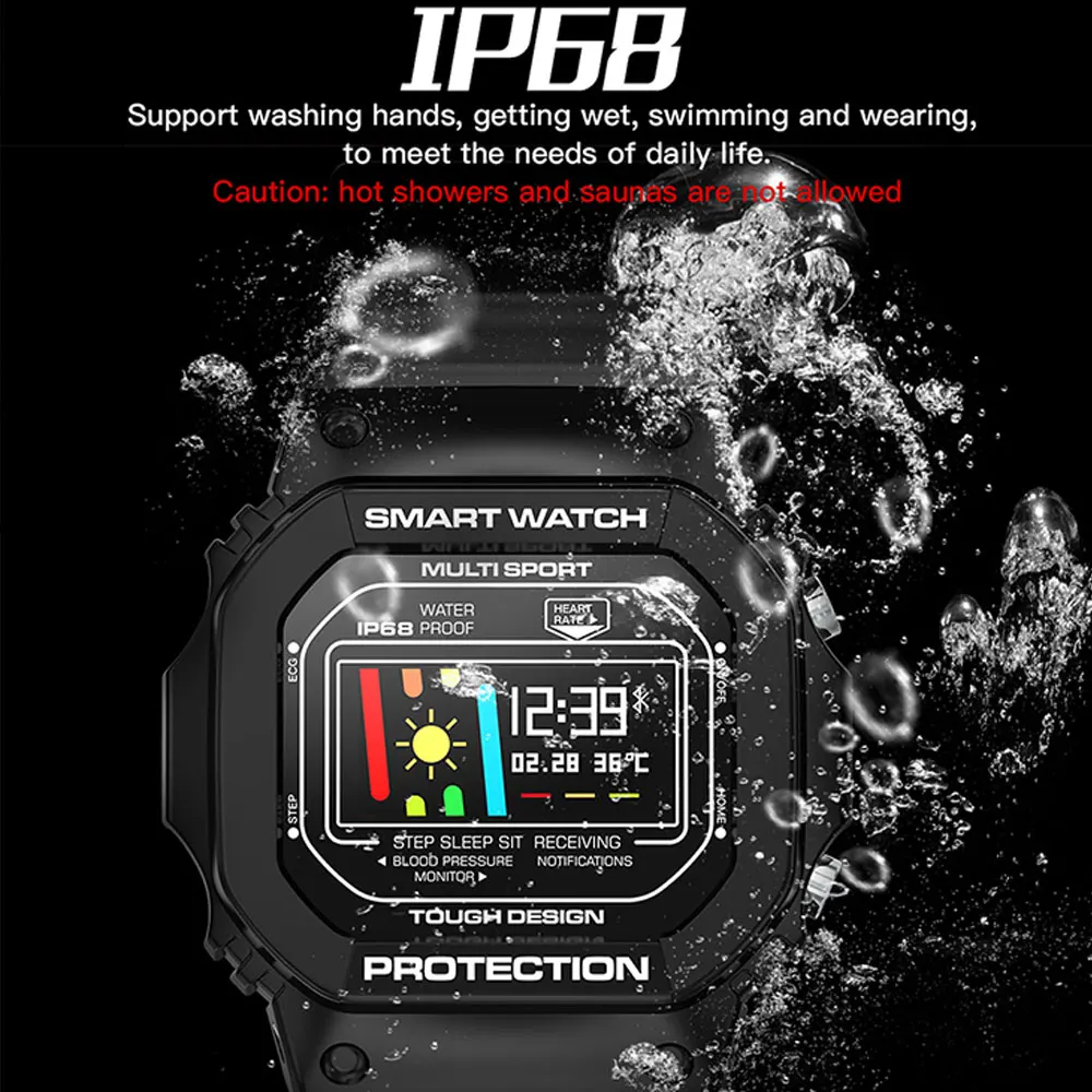 X12 сердечного ритма smart watch для мужчин и женщин Ip68 водонепроницаемый ECG + PPG браслет