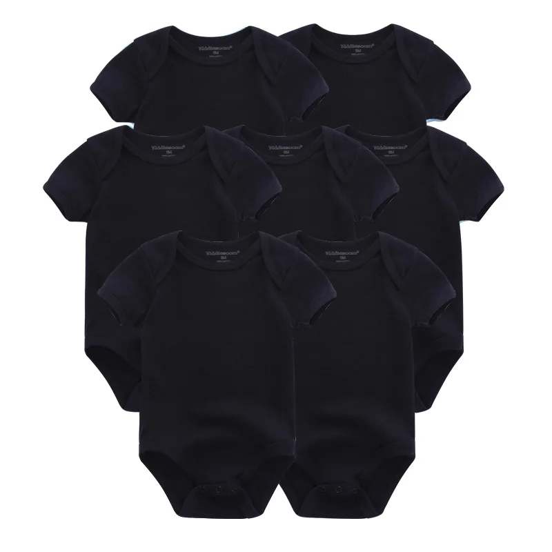 baby clothes7115 Детские летние комбинезоны, 7 шт./лот, одежда с короткими рукавами для мальчиков, комбинезоны для новорожденных девочек, хлопок, Roupas de bebe, для 0-12 месяцев, для новорожденных - Цвет: baby clothes7115
