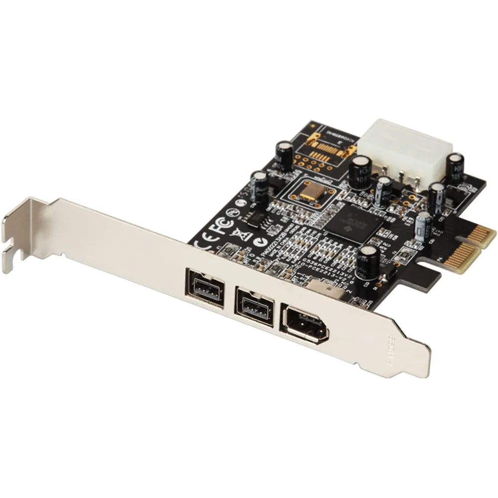 2 порта 1394B + 1394A PCI-e карта с 6-контактным до 4-контактным кабелем внешний Firewire 800 400 IEEE