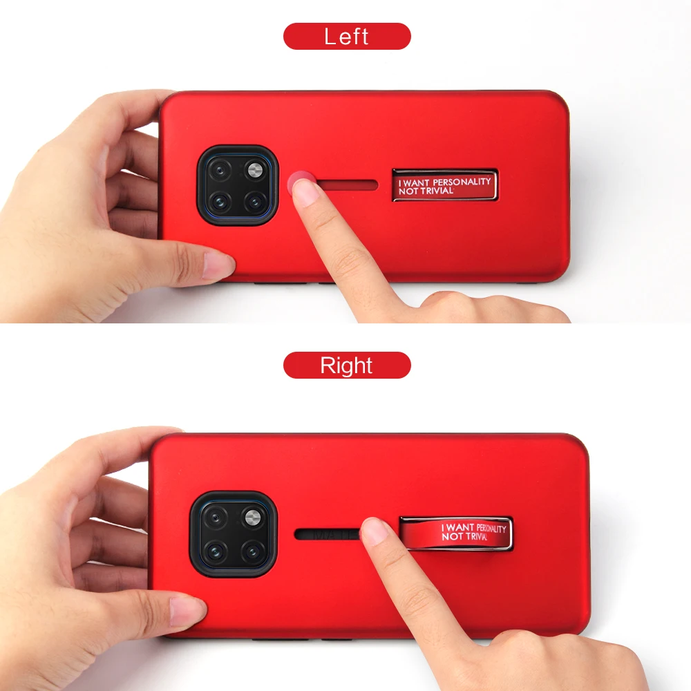For Huawei Mate 20 Pro Fashion Matte PC Soft Silicon Ring Phone Cases Lite Case Hide Stand Holder Back Cover |
