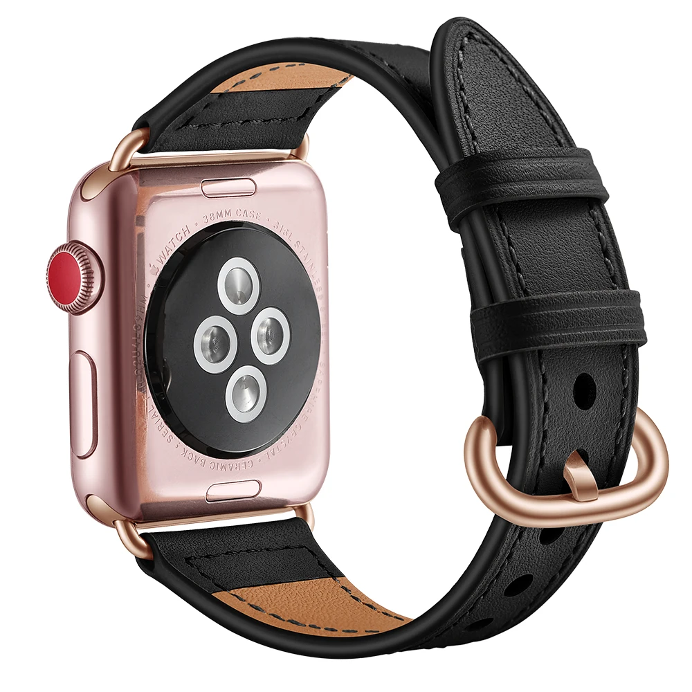 Элегантный женский ремешок из натуральной кожи для часов Apple Watch 38 40 42 44 мм Новый