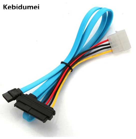 Kebidumei SAS 29Pin на SATA 7Pin и 4 контактный Мужской кабель питания адаптер конвертер